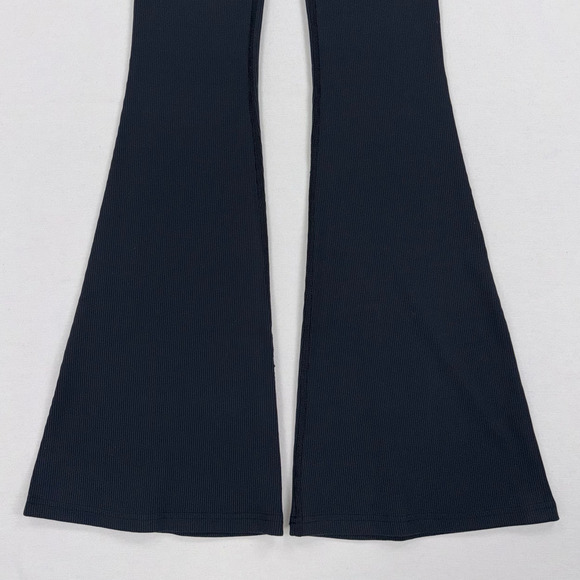Aerie Offline Womens Fold Over Ribbed Flare Legging Small Black - Picture 11 of 16